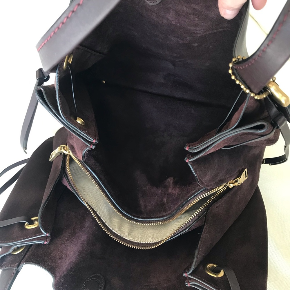 Coach 1941 Harmony Burgundy Oxblood Hobo with Gold Hardware & Rogue Hangtag - Picture 8 of 14